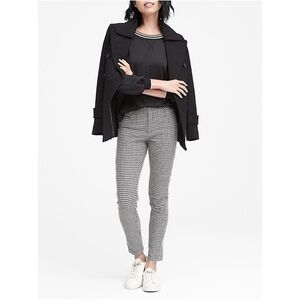 Banana Republic-Black & White Houndstooth with Side Pinstripe